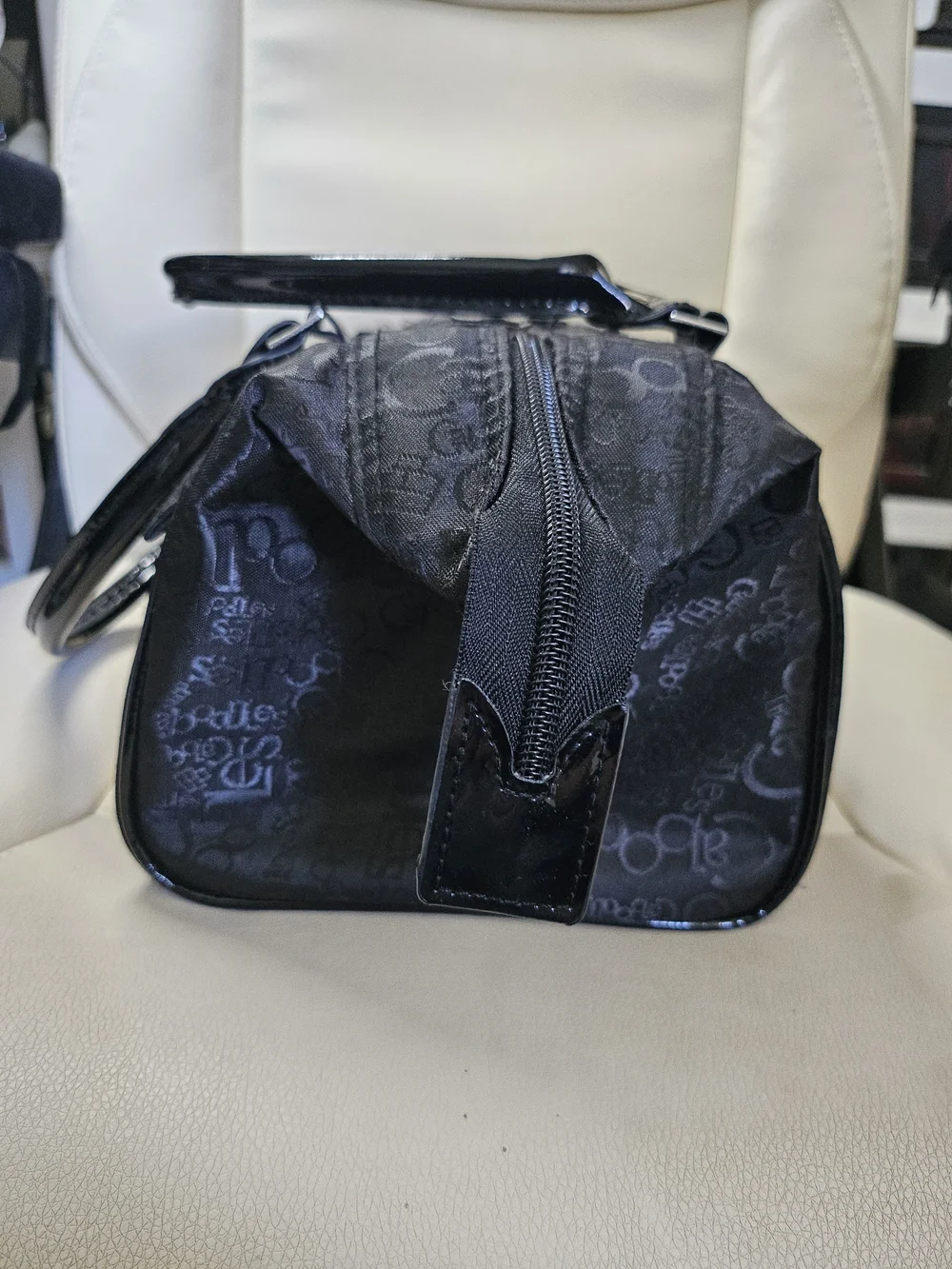 Caboodles Black Logo Jacquard Cosmetic Duffel